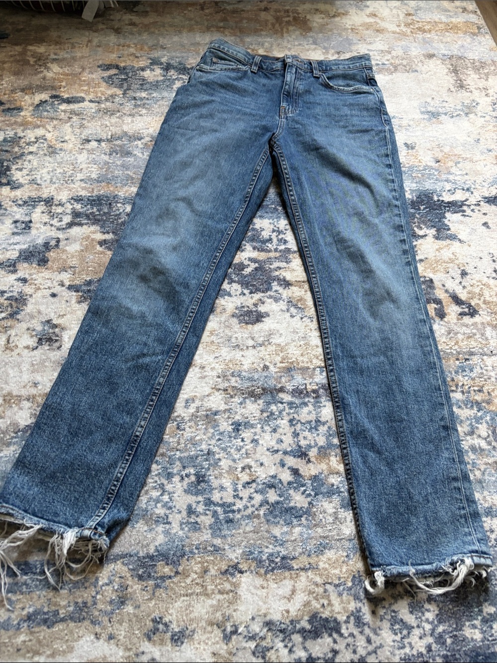 Hudson Jeans Light Blue Denim with Brown Contrast Stitching